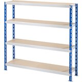 eurokraft basic Sestavljiv regal z velikimi policami iz iverke, globina 400 mm, osnovni regal, VxŠ 1508 x 1550 mm | Shoptok.si