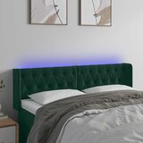 LED uzglavlje tamnozeleno 163x16x78/88 cm baršunasto | shoptok.hr