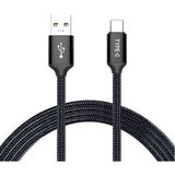 Optimus usb data kabel (1.5m, usb-c na usb-a 2.0, najlonski pleteni, crni) | shoptok.hr