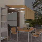  Automatska tenda s roletom i senzorom LED 3 5x2 5 m žuto-bijela | shoptok.hr