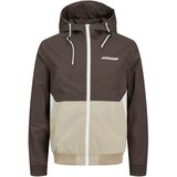Jack & Jones Prijelazna jakna 'Jjerush' sivkasto bež / tamno smeđa / bijela Cijene