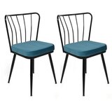 Hanah home Yıldız-952 V2 BlueBlack Chair Set (2 Pieces) | ePonuda.com