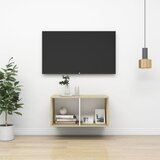 The Living Store Stenska TV omarica sonoma hrast in bela 37x37x72 cm iverna pl. - TV Omarica, (21374734) Cene