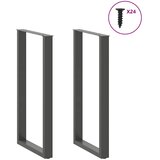  Noge za barski stol U-oblika 2 kom antracit 60 x (110-111) cm čelik | Eponuda.com