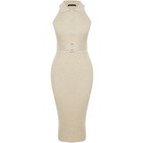 Trendyol Beige Belt Detailed Knitwear Dress | ePonuda.com