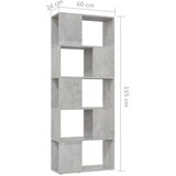 vidaXL Knjižna omara za razdelitev prostora betonsko siva 60x24x155 cm, (20978202) | Shoptok.si
