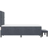  Krevet s opruga kutije Tamno siva 200 x 120 cm Baršun | shoptok.hr