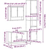 vidaXL 3-dijelni set kupaonskog namještaja boja hrasta sonome drveni | shoptok.hr