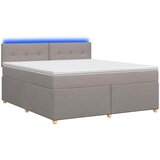  Boxspring krevet s madracem Sivosmeđa 140 x 200 cm Tkanina Smeđesiva 144 x 200 x 100.5 cm | Shoptok.si