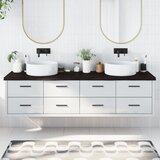 vidaXL Kupaonska radna ploča tamnosmeđa 200x50x(2-4) cm tretirano drvo | shoptok.hr