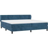  Box spring postelja z vzmetnico temno modra 200x200 cm žamet, (20894290) | Shoptok.si