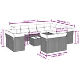 vidaXL Vrtna sedežna garnitura 13-delna z blazinami bež poli ratan, (21022942) Cene
