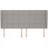  Uzglavlje s ušima svjetlosivo 183x23x118/128 cm od tkanine | shoptok.hr