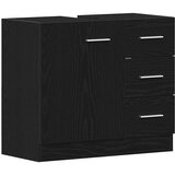 Ormarić za umivaonik crni hrast 63x30x54 cm inženjerski drvo | shoptok.hr