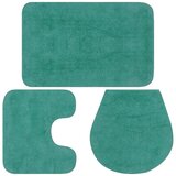  3-dijelni set kupaonskih otirača od tkanine tirkizni | shoptok.hr
