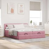 vidaXL okvir kreveta s madracima ružičasti 160x200cm baršunasti | shoptok.hr