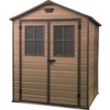 Keter Vrtna hiška Scala (236,8 x 185,8 x 227 cm, iz umetnega materiala DuoTech, nosilnost: 200 kg/m², rjava) | Shoptok.si