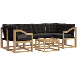 vidaXL Zunanja garnitura za sedenje z blazino 7 pcs Bela in črna, (5000279534) | Shoptok.si