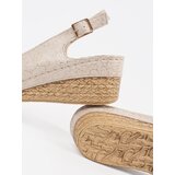 GOODIN Beige wedge sandals with buckle | shoptok.hr