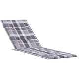 vidaXL Blazina za ležalnik siv karo vzorec (75+105)x50x4 cm, (20623688) | Shoptok.si