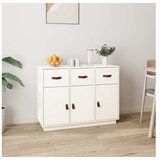 Komoda bijela 100 x 40 x 75 cm od masivne borovine | shoptok.hr