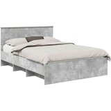  Krevetna konstrukcija s uzglavljem Betonski sivi 160 x 200 cm | shoptok.hr