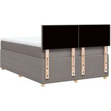 vidaXL Box spring postelja z vzmetnico taupe 140x190 cm blago | Shoptok.si