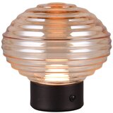 Tri O Crna/bež LED stolna lampa s mogućnosti zatamnjivanja sa staklenim sjenilom (visina 14,5 cm) Earl – | shoptok.hr