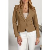 Fenzy Blazer S Klasičnim Ovratnikom Softina, Kamelja Cene