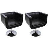 vidaXL Barski stol 2 kosa umetno usnje črne barve | Shoptok.si