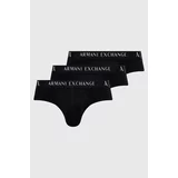 Armani Exchange Slip gaćice 3-pack za muškarce, boja: crna