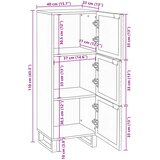  Highboard Smeđa 40 x 33 x 110 cm masivno drvo manga | shoptok.hr