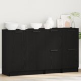  Kreveta 3 pcs Crni hrast Konstruirano drvo | shoptok.hr