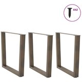  Noge za blagovaonski stol V-oblik 3 kom Prirodni čelik 90 x (72-73,3) cm Čelik | shoptok.hr