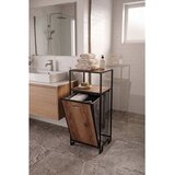 Hanah home korpa za veš Neva, 40 cm, atlantski bor / crna Cene