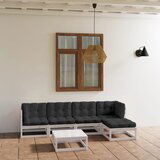 The Living Store Vrtna sedežna garnitura 6-delna z blazinami trdna borovina - Vrtna Sedežna Garnitura, (21474631) | Shoptok.si