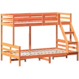  Krevet na kat 80x200/120x200 cm masivna borovina voštano smeđi | shoptok.hr