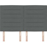  LED glava kreveta s LED trakama Tamno siva 144 cm tkanina | shoptok.hr