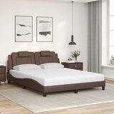 Krevet Viana s madracem smeđi 160x200 cm od umjetne kože | Eponuda.com
