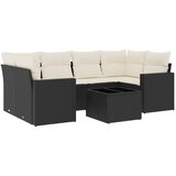  7-dijelni set vrtnih sofa od poliratana s jastucima crni Crna 65.5 x 62 x 69 cm | shoptok.hr