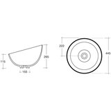 Sapho Bijeli keramički okrugao umivaonik ø 44,5 cm Dome Obliquo – | shoptok.hr