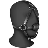 Ouch! Xtreme Head Harness with Solid Ball Gag Black