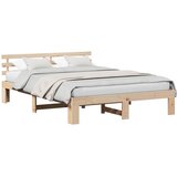 Krevetna konstrukcija Prirodna 160 x 200 cm Čvrsto borovo drvo | shoptok.hr