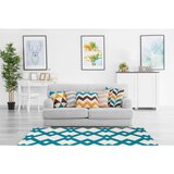 Kayoom RAVNO TKANA PREPROGA 160/230 cm taftano turkizna, bež | Shoptok.si