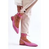 Boto Women's Lace-Up Ballet Flats Embellished with Studs Pink Jange | Eponuda.ba