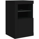 vidaXL Komoda s LED svjetlima crna 123 x 37 x 67 cm | shoptok.hr
