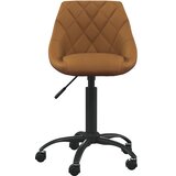  Blagovaonska stolica smeđa baršunasta | Shoptok.si