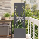vidaXL Vrtni Sadič s Dekorativnom Pločom Antracit 50 x 140 cm | shoptok.hr