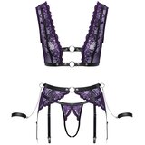 Cottelli Bondage Elegant Floral Bralette Set 2214440 Purple XL | Shoptok.si