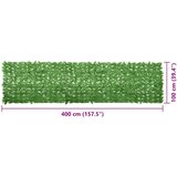Balkonski zastor sa zelenim lišćem 400 x 100 cm | shoptok.hr